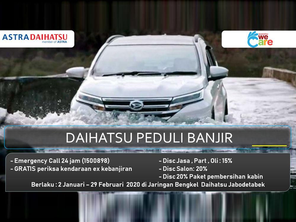 Daihatsu Beri Kemudahan Pebaikan Kendaraan Korban Banjir