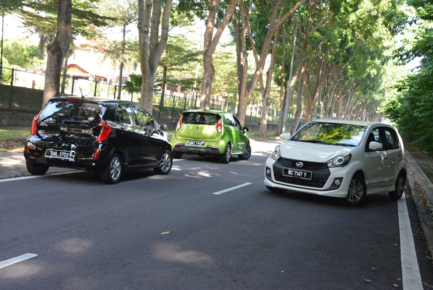 Comparison: Proton Iriz vs Perodua Myvi vs Kia Picanto 