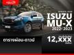 อัปเดตตารางผ่อน ISUZU MU-X 2022- 2023 ผ่อนเริ่มต้น 12,XXX บาท
